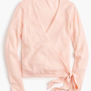 J. Crew Light Pink Wrap Sweater